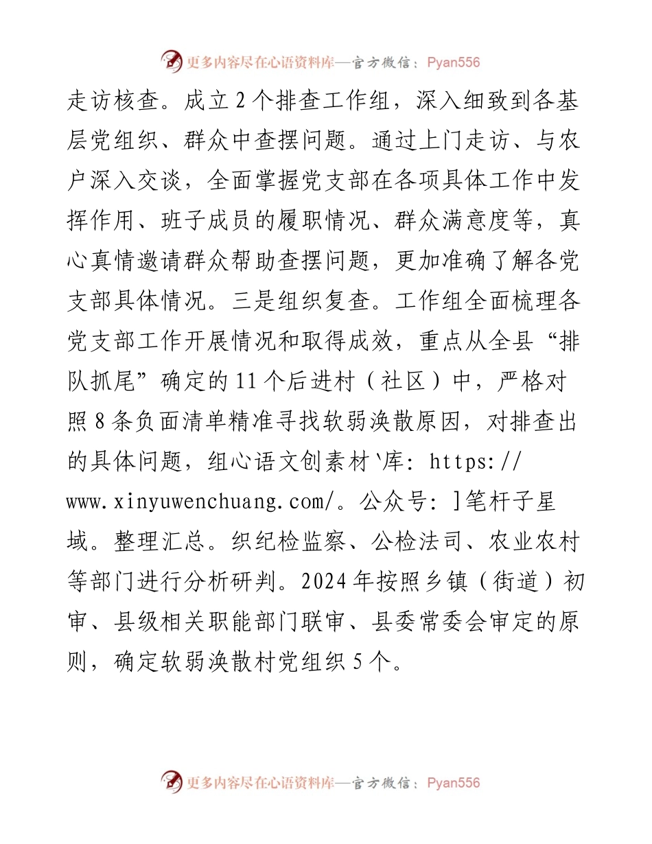 在软弱涣散基层党组织整顿提升工作推进会上的汇报发言.docx_第2页