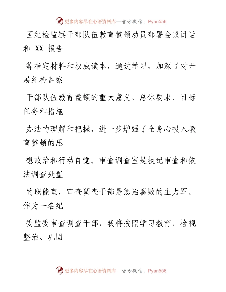 审查调查干部在纪检监察干部队伍教育整顿研讨会上的发言.docx_第2页