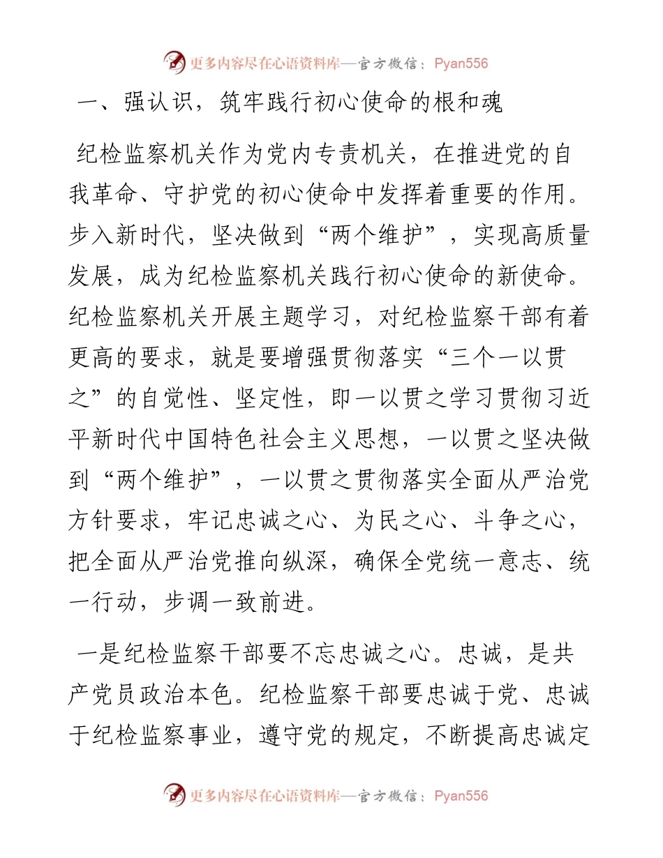 坚守初心使命，从严从实推进纪检监察工作高质量发展.docx_第2页