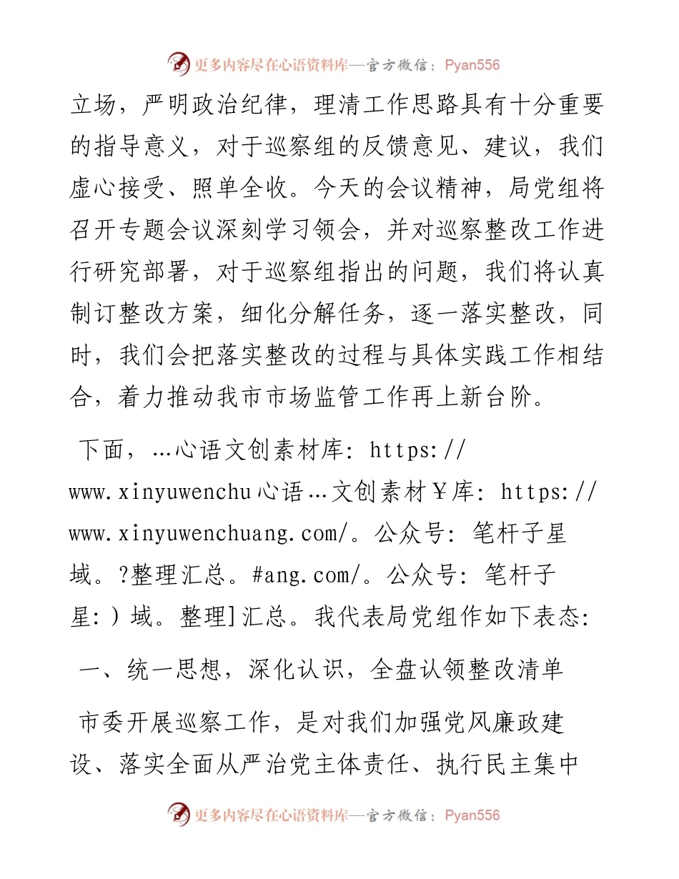 在巡察反馈会议上的表态发言（4篇）.docx_第2页