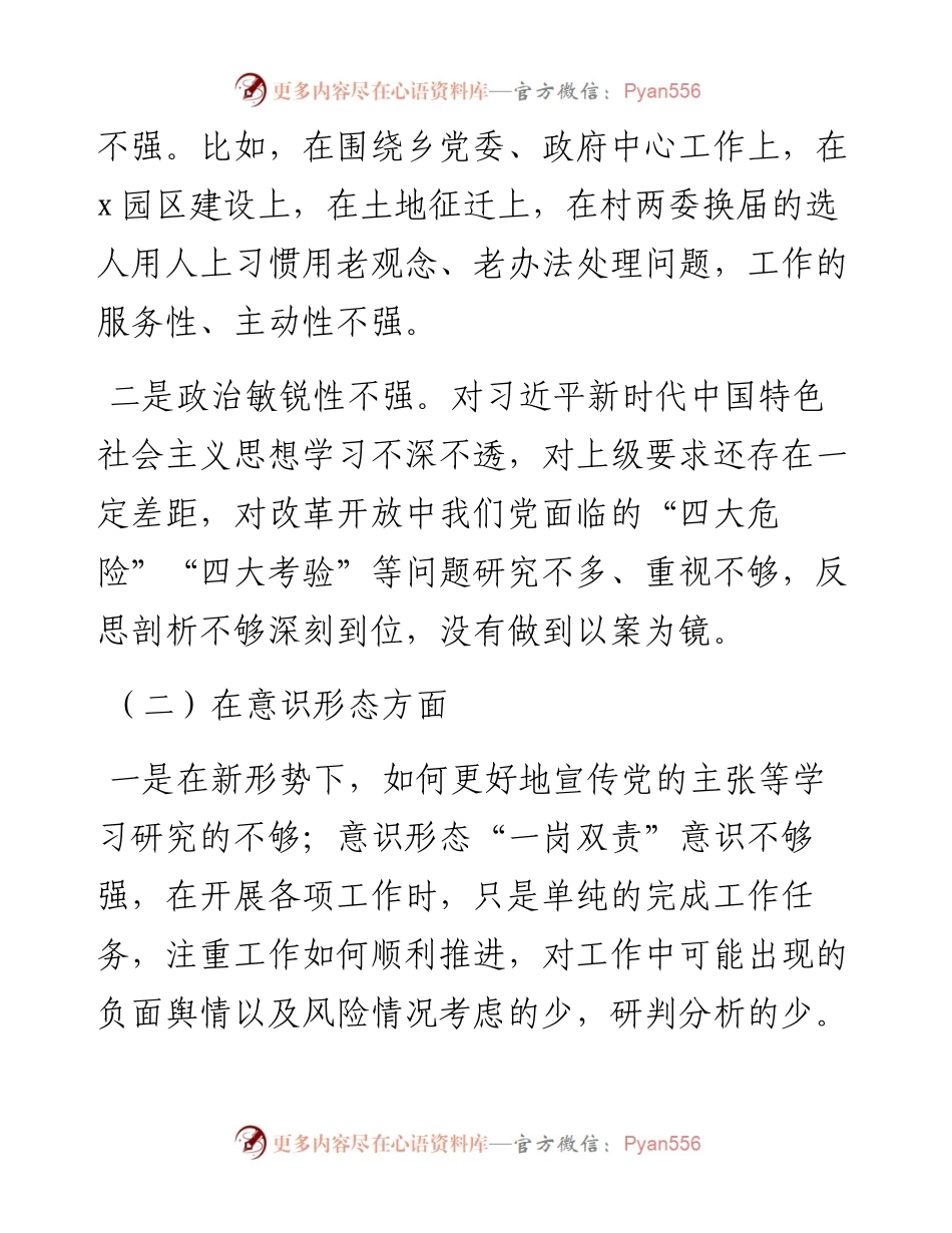 巡察整改专题民主生活会发言材料（巡察整改对照检查，个人对照检查材料，个人检视剖析）.docx_第2页