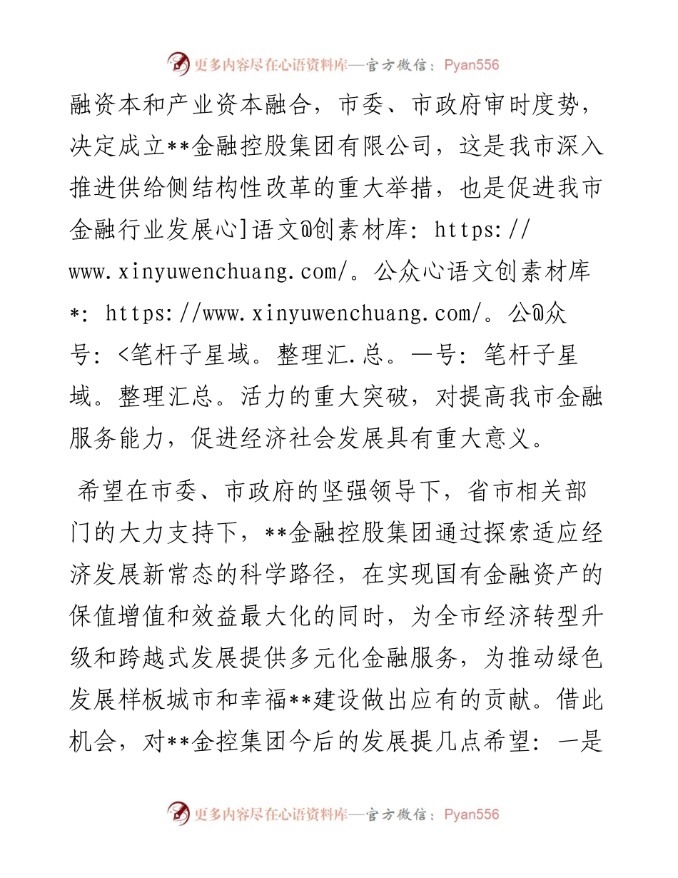 在金融控股集团揭牌仪式上的致辞.docx_第2页