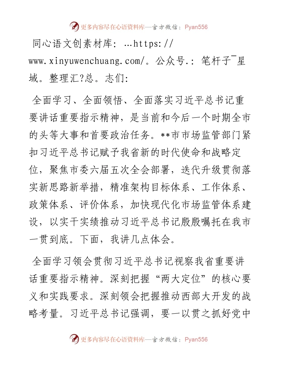 局长在2024年市场监管局党组理论学习中心组集体学习会上的讲话提纲.docx_第1页