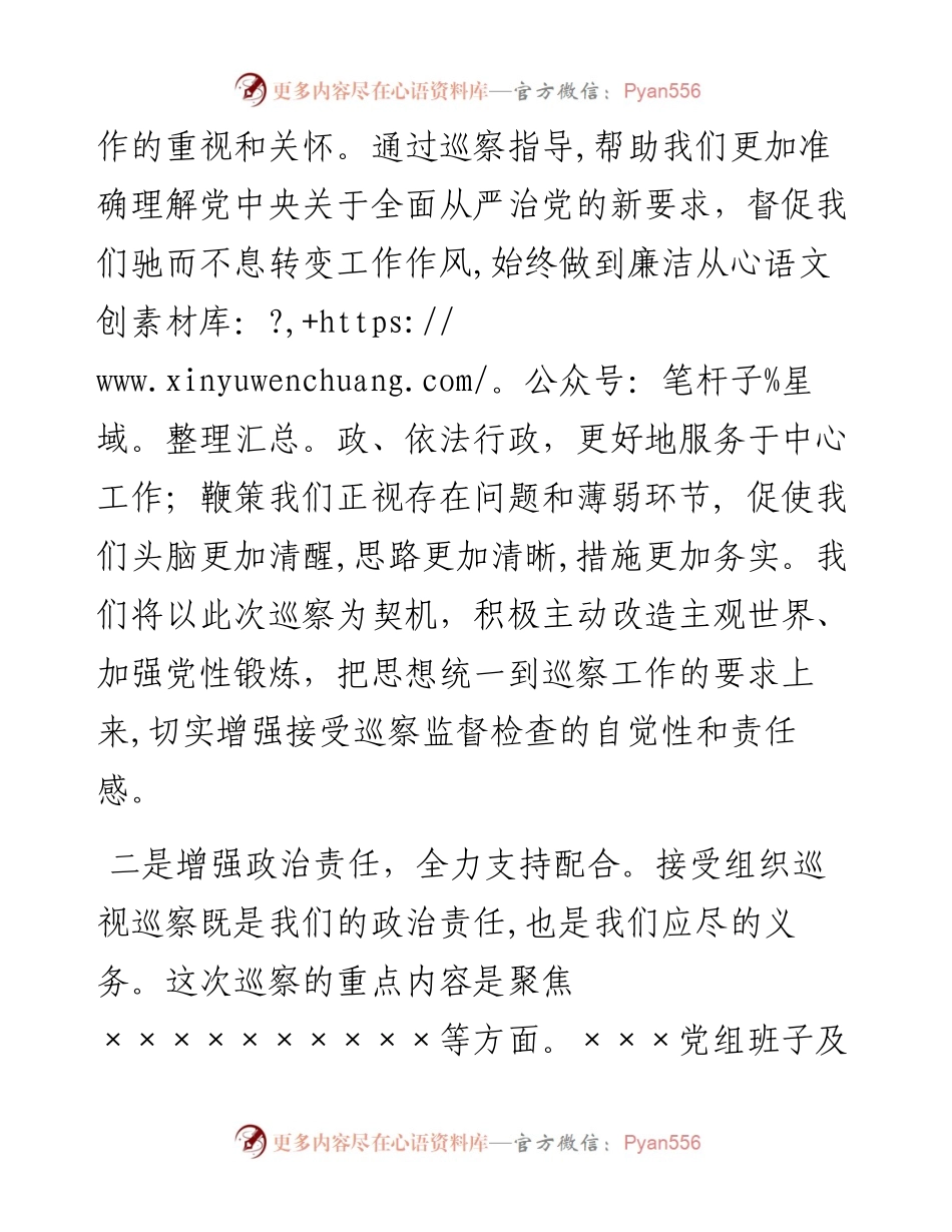 在局党组巡察工作动员会上的表态发言.docx_第2页