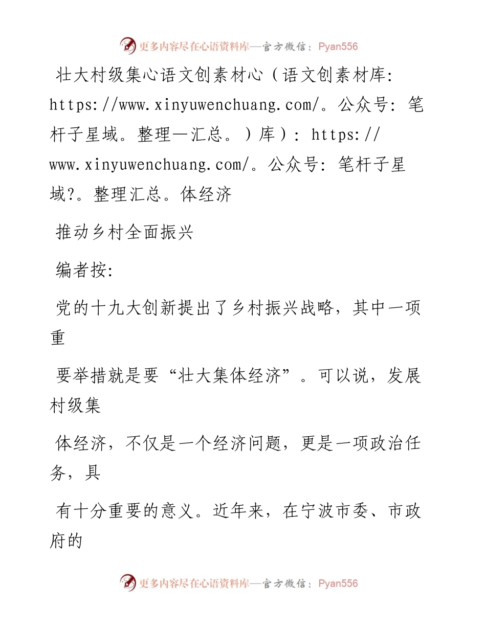 壮大村级集体经济  推动乡村全面振兴_.docx_第1页