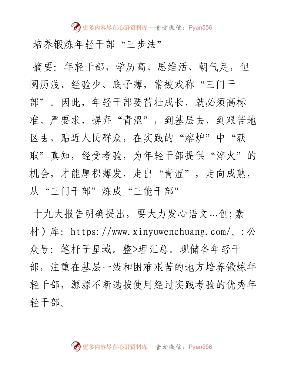培养锻炼年轻干部“三步法”.docx_第1页