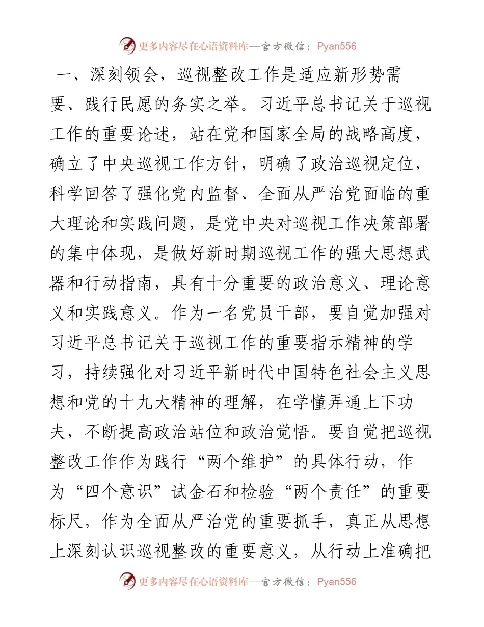在县委中心组巡视整改专题学习研讨会上的发言.docx_第2页