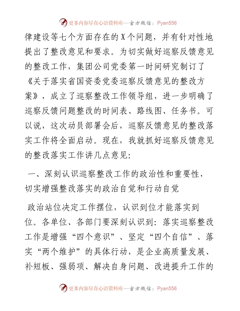 在整改落实省国资委党委巡察组反馈意见工作会上的讲话.docx_第2页
