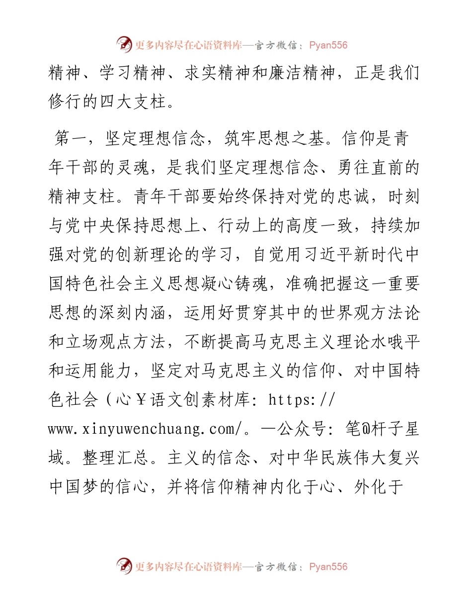 在青年干部座谈会上的讲话：年轻干部要练好内功、提升修养.docx_第2页