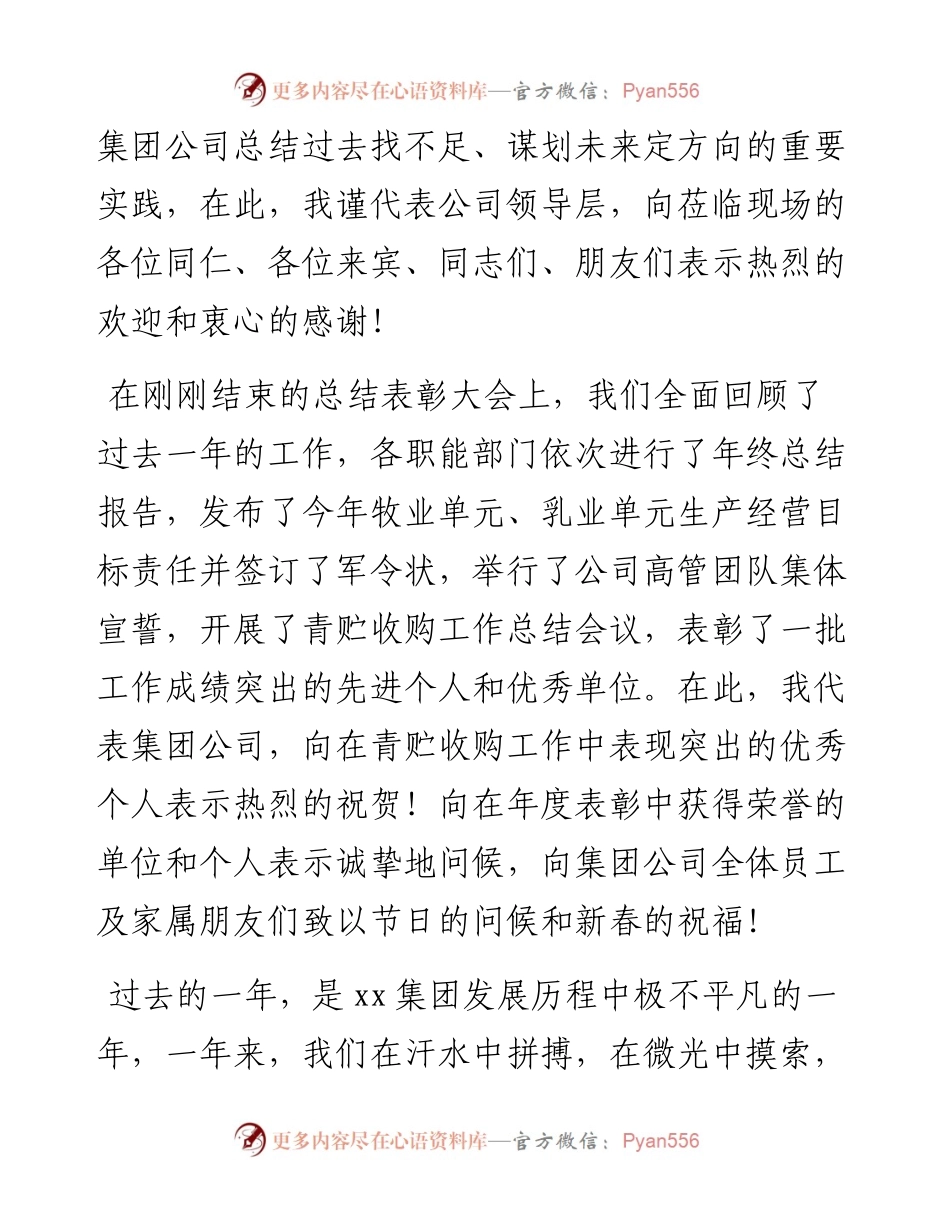 在表彰大会上的讲话汇编（3篇）（集团公司）.docx_第2页