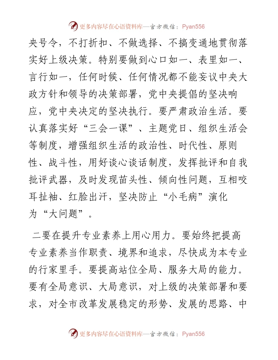 在市局专题组织生活会上的讲话.docx_第2页