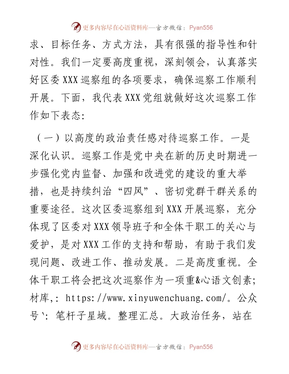 在巡察工作动员会上的表态发言.docx_第2页