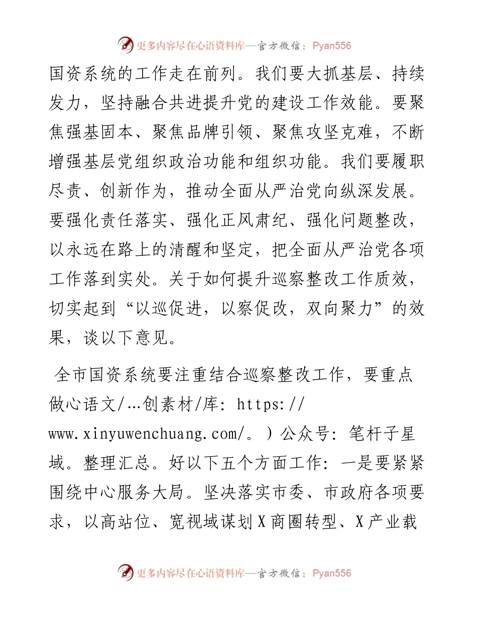 在市国资系统巡察整改工作专题会议上的讲话.docx_第2页