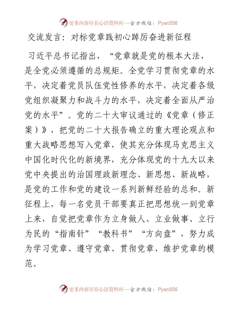对标党章践初心踔厉奋进新征程.docx_第1页