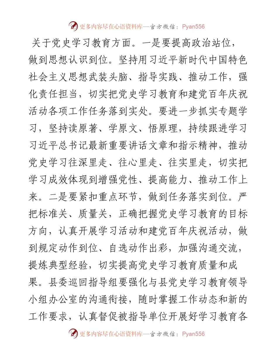 在庆祝建党100周年暨党史领导小组和政法队伍教育整顿领导小组会议上的讲话.docx_第2页