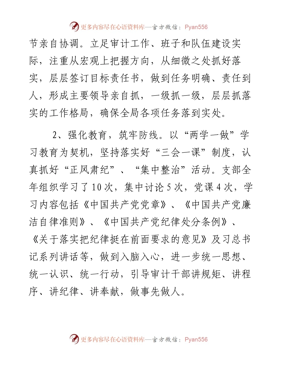 审计局党组书记抓基层党建工作述职报告.docx_第2页