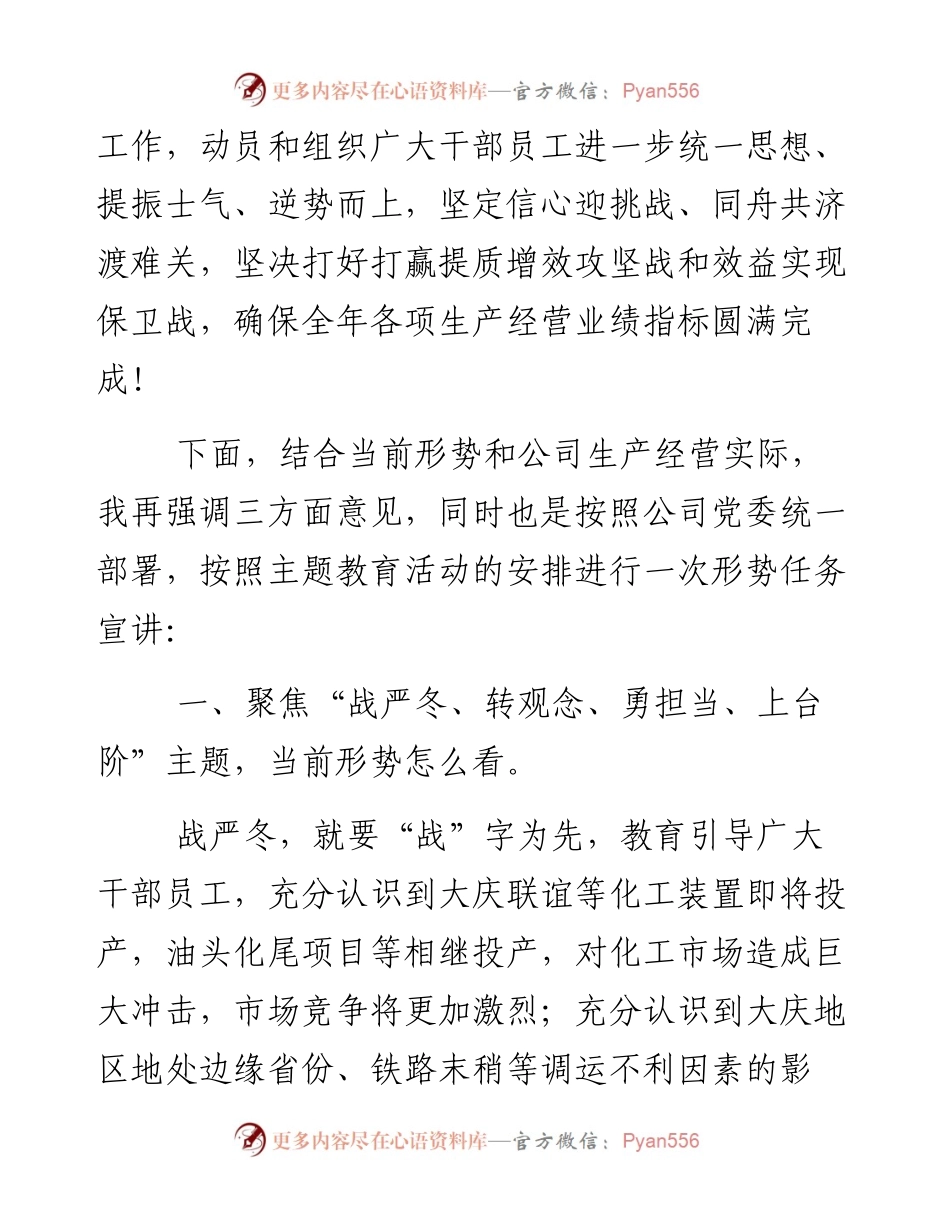 在石油公司提质增效专项行动和主题教育活动推进会上的讲话.docx_第2页
