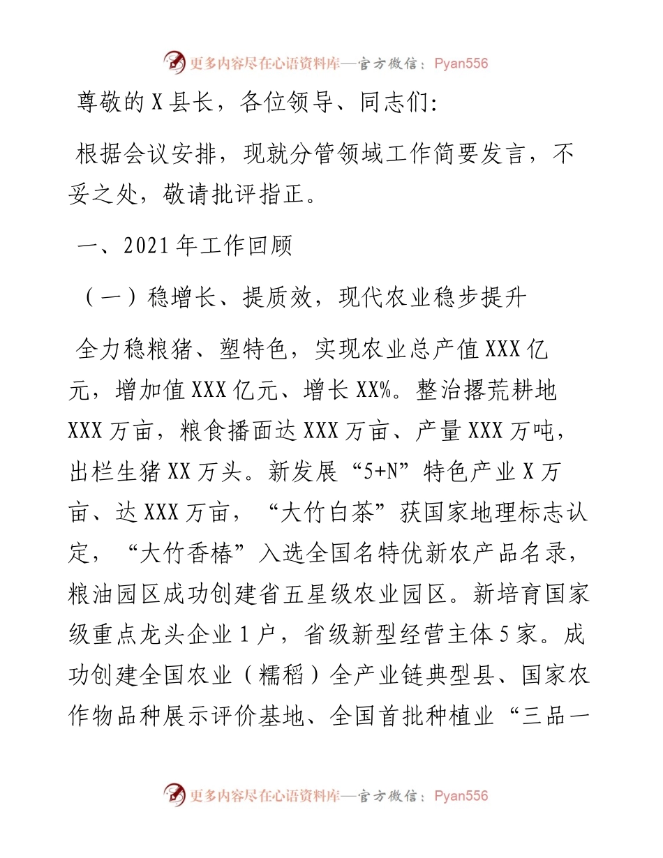 在县政府全体会上的发言.docx_第1页