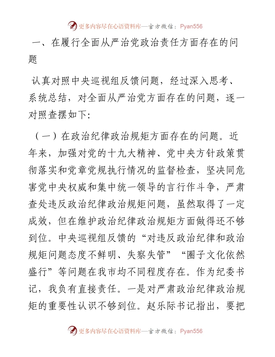 在市委常委班子巡视整改专题民主生活会上的发言提纲1.docx_第2页