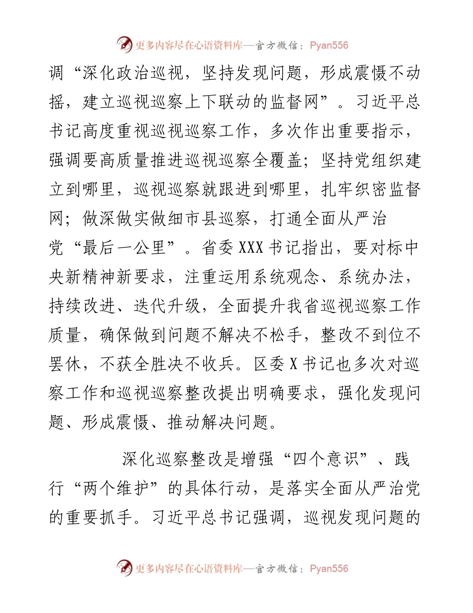 巡察组长在对区X局巡察“回头看”动员会上的讲话.docx_第2页