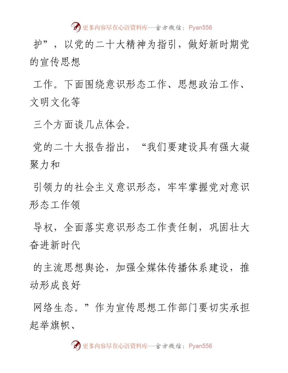 学习贯彻落实党的二十大精神做好新时期党的宣传思想工作.docx_第2页