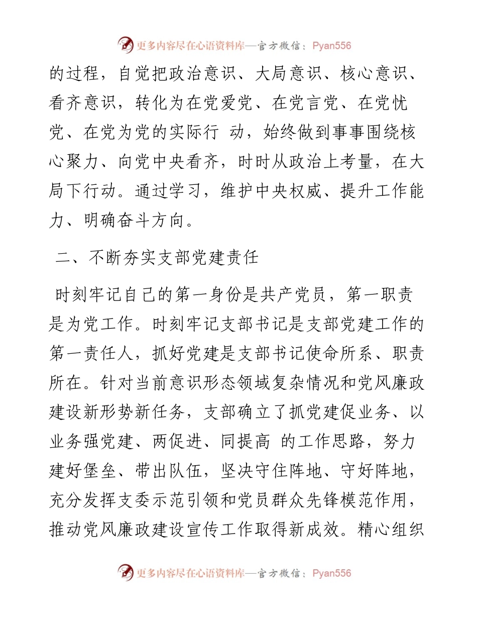 宣传部党支部党建工作述职报告.docx_第2页