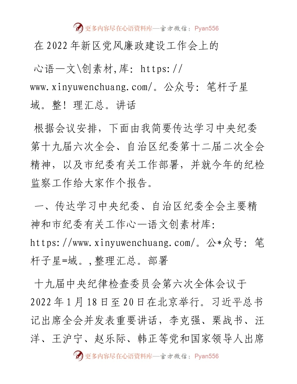 在新区党风廉政建设工作会上的讲话.docx_第1页