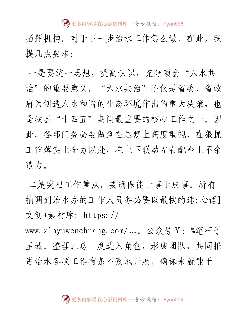 在县治水办揭牌仪式上的讲话.docx_第2页