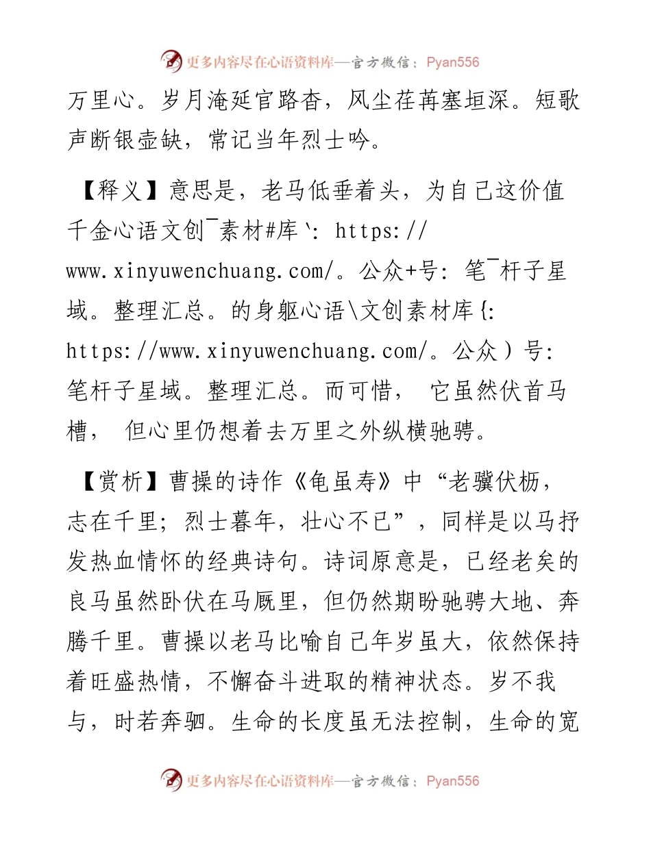 垂头自惜千金骨，伏枥仍存万里心.docx_第2页