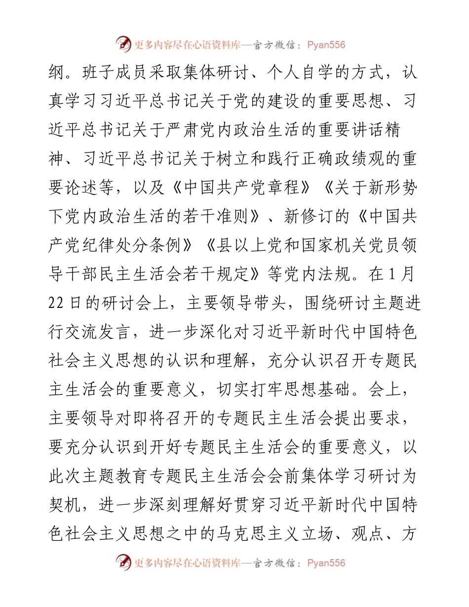 局第二批主题教育专题民主生活会情况报告.docx_第2页