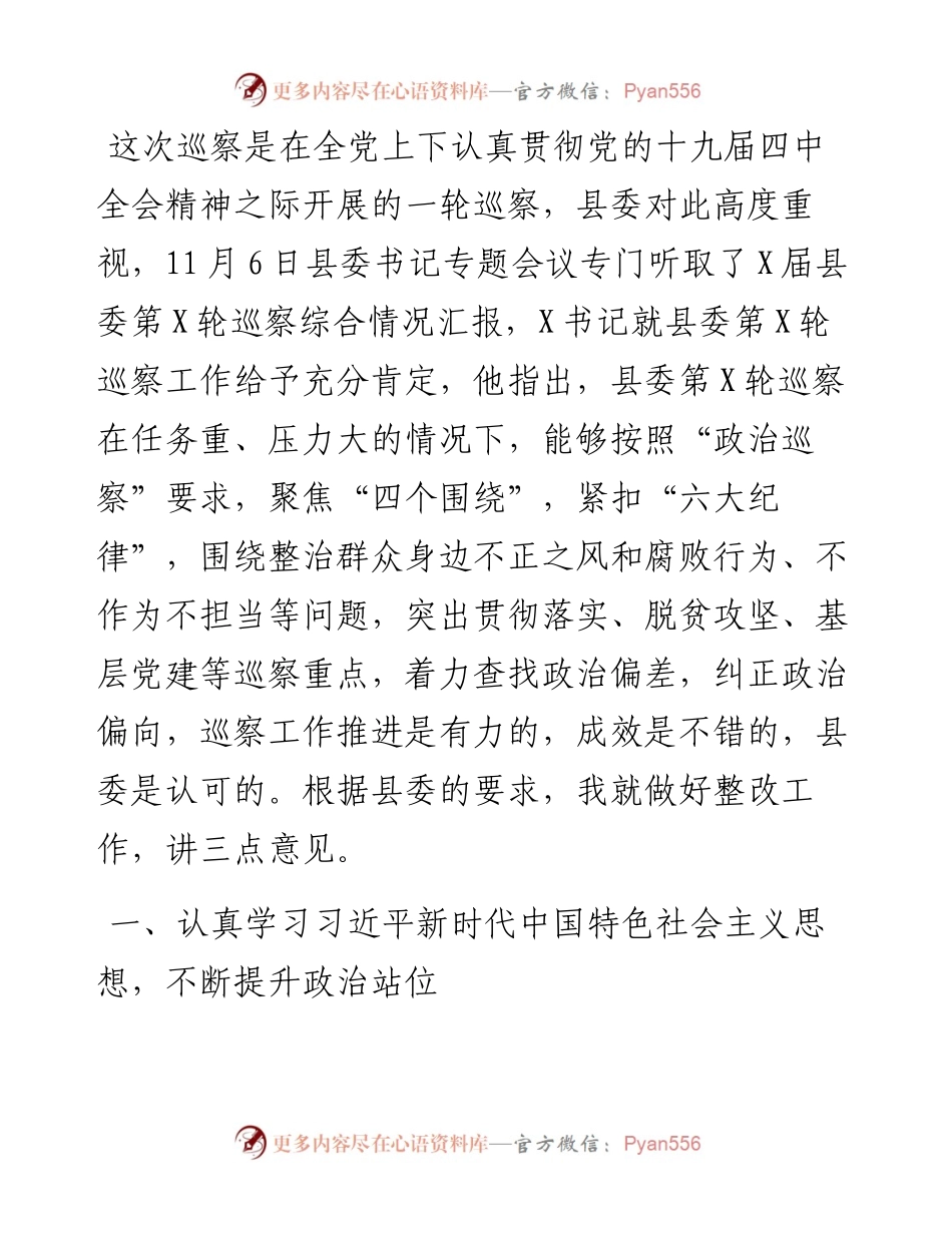 巡察情况反馈会领导讲话范文.docx_第2页