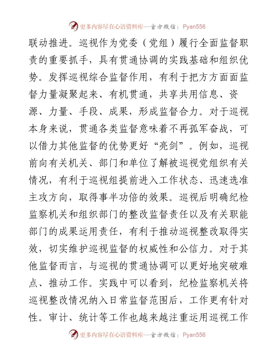 在理论学习中心组集体学习会上的研讨交流发言（巡视条例专题）.docx_第2页