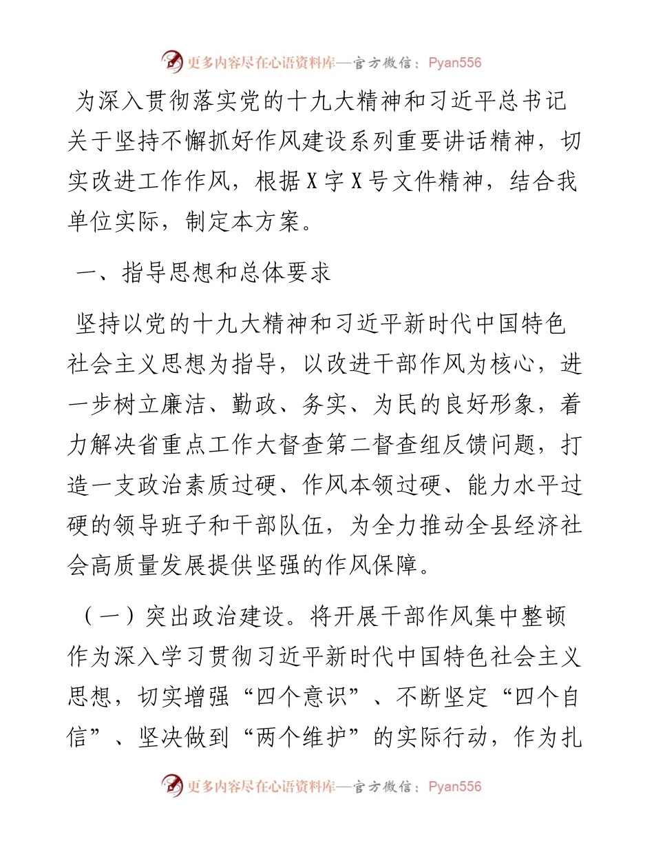 局党组开展干部作风集中整顿的实施方案.docx_第1页