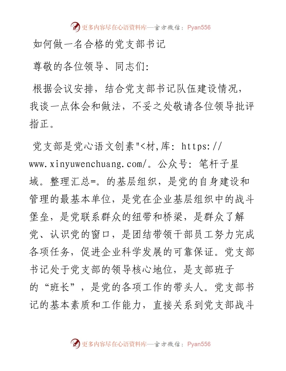 如何做一名合格的党支部书记_4.docx_第1页