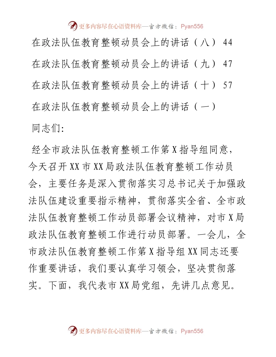 在政法队伍教育整顿动员会上的讲话汇编（共10篇）.docx_第2页