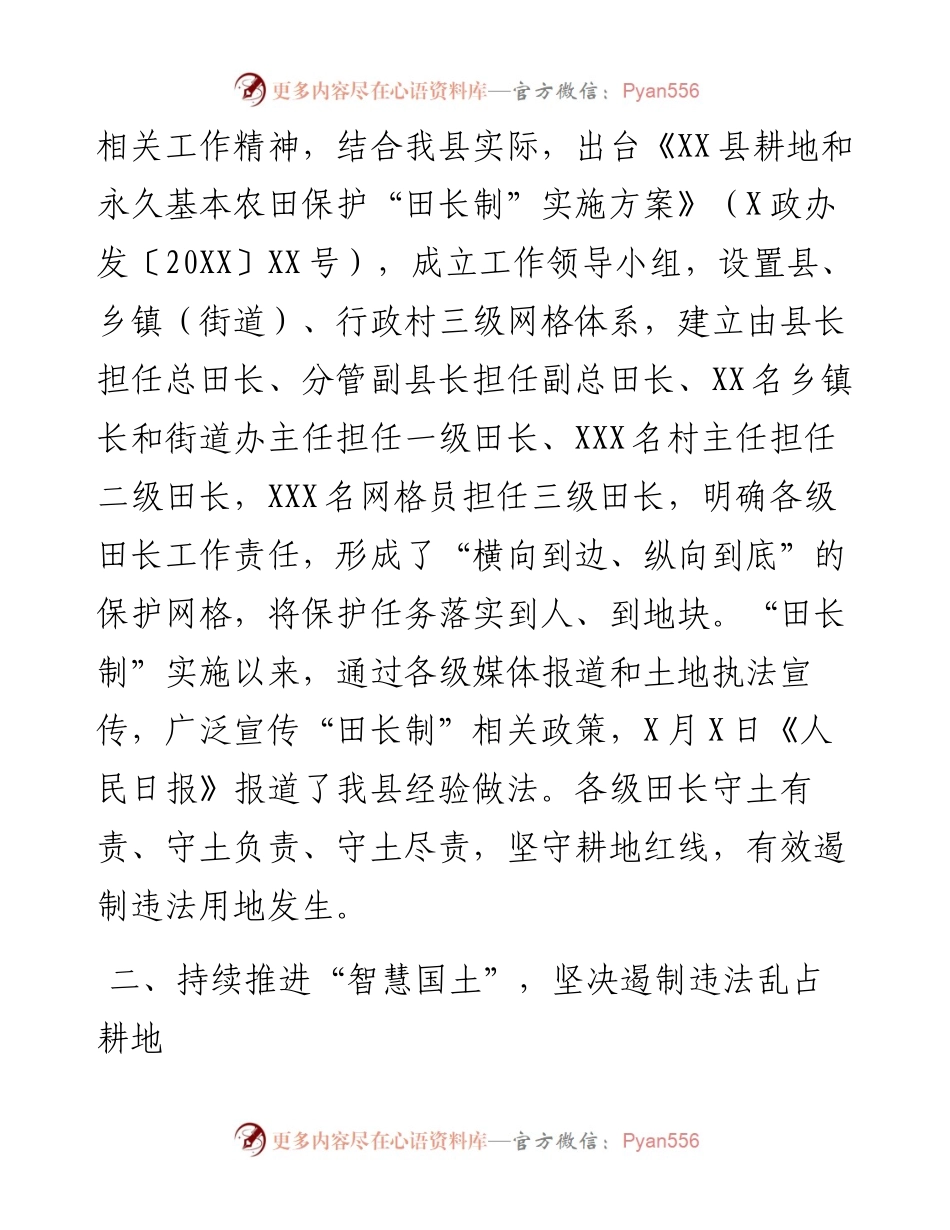 对关于遏制耕地“非农化”防止“非粮化”情况的汇报.docx_第2页