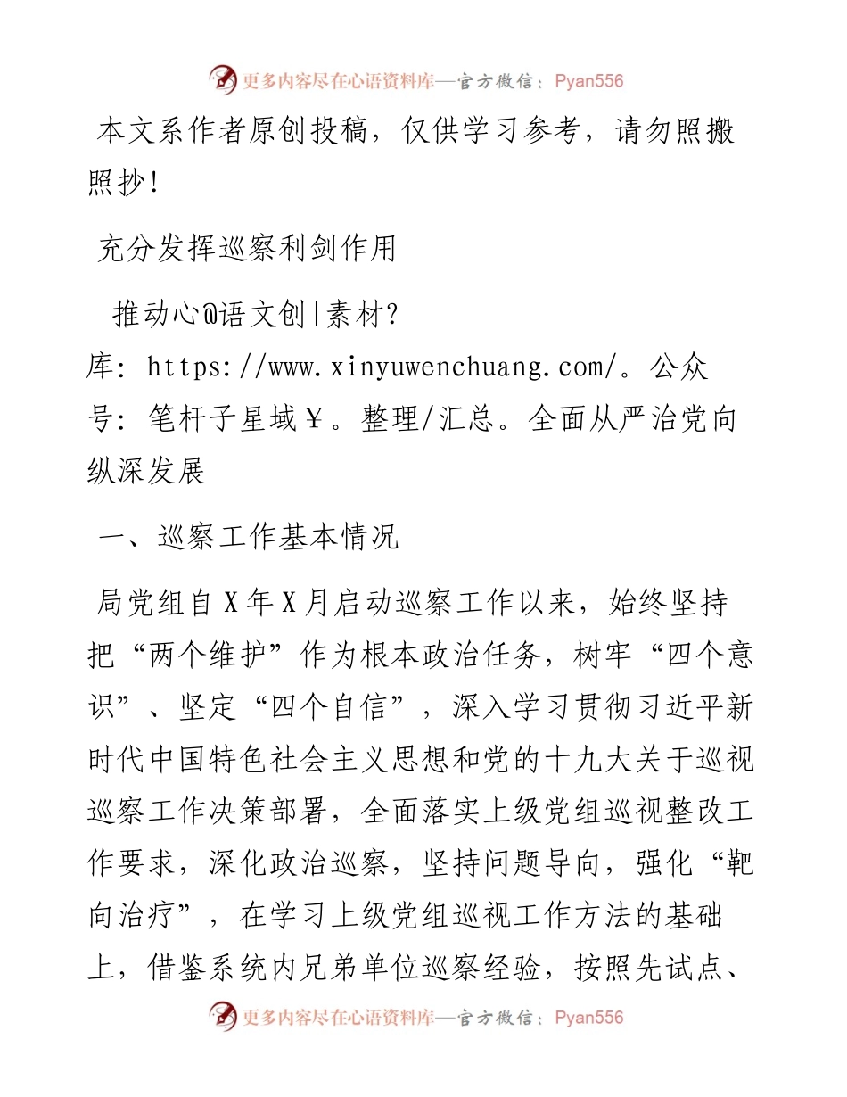 巡察工作总结.docx_第1页