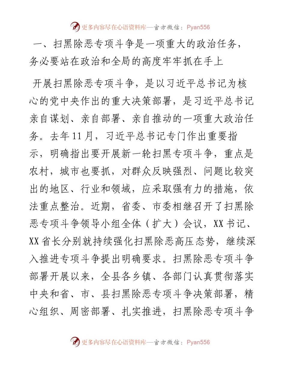 在扫黑除恶专项斗争推进会议上的讲话.docx_第2页