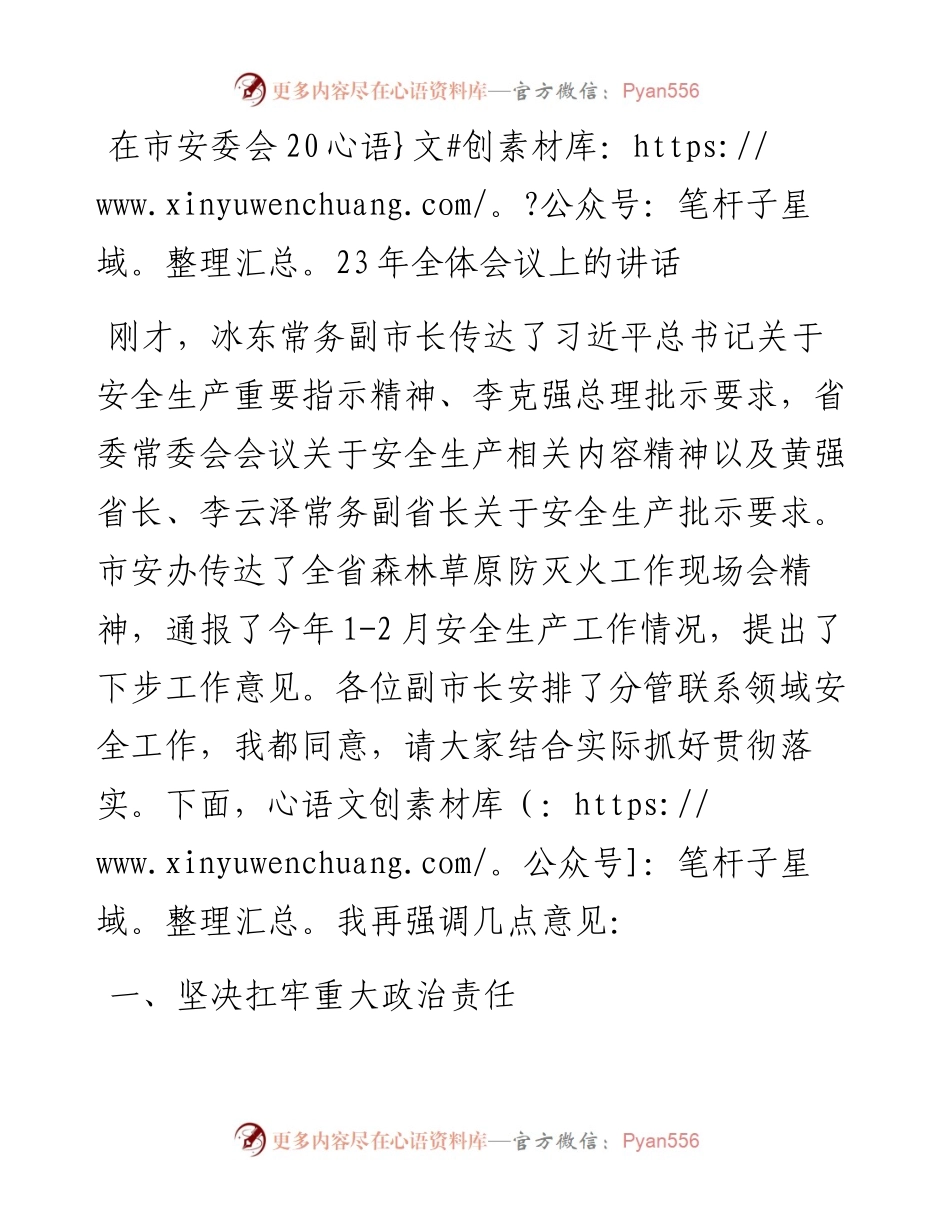 在市安委会2023年全体会议上的讲话.docx_第1页