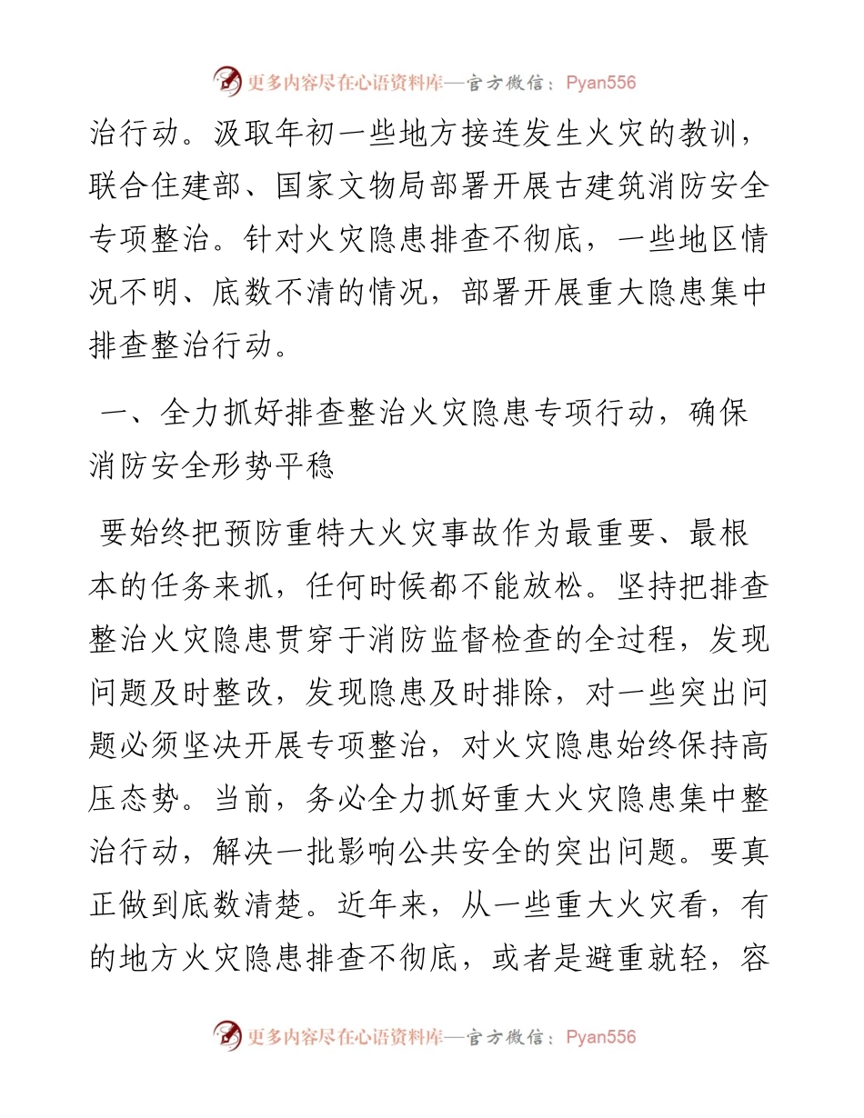 在火灾隐患排查整治工作座谈会上的讲话.docx_第2页