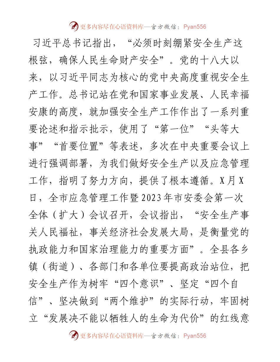 在应急管理工作暨安委会全体（扩大）会议上的讲话.docx_第2页