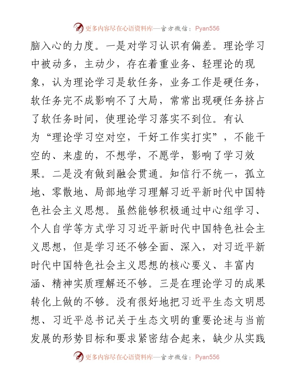 局党组民主生活会班子对照检查材料.docx_第2页