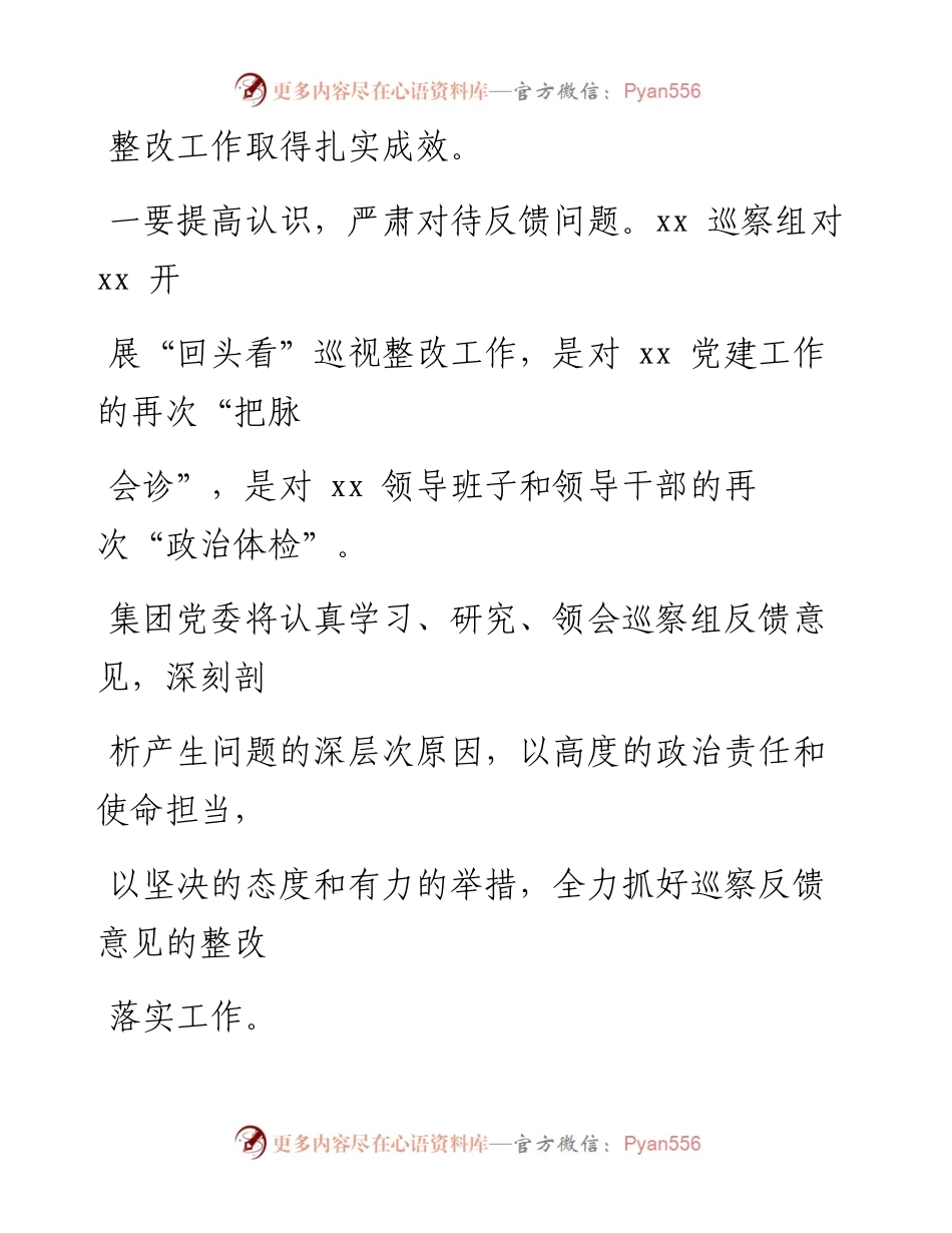 巡视整改回头看表态发言.docx_第2页