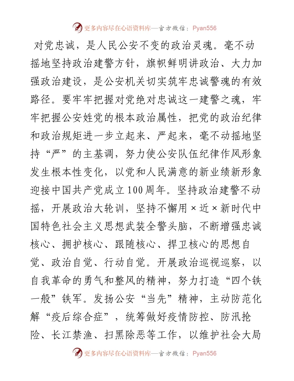在坚持政治建警全面从严治警教育整顿动员大会上的讲话.docx_第2页
