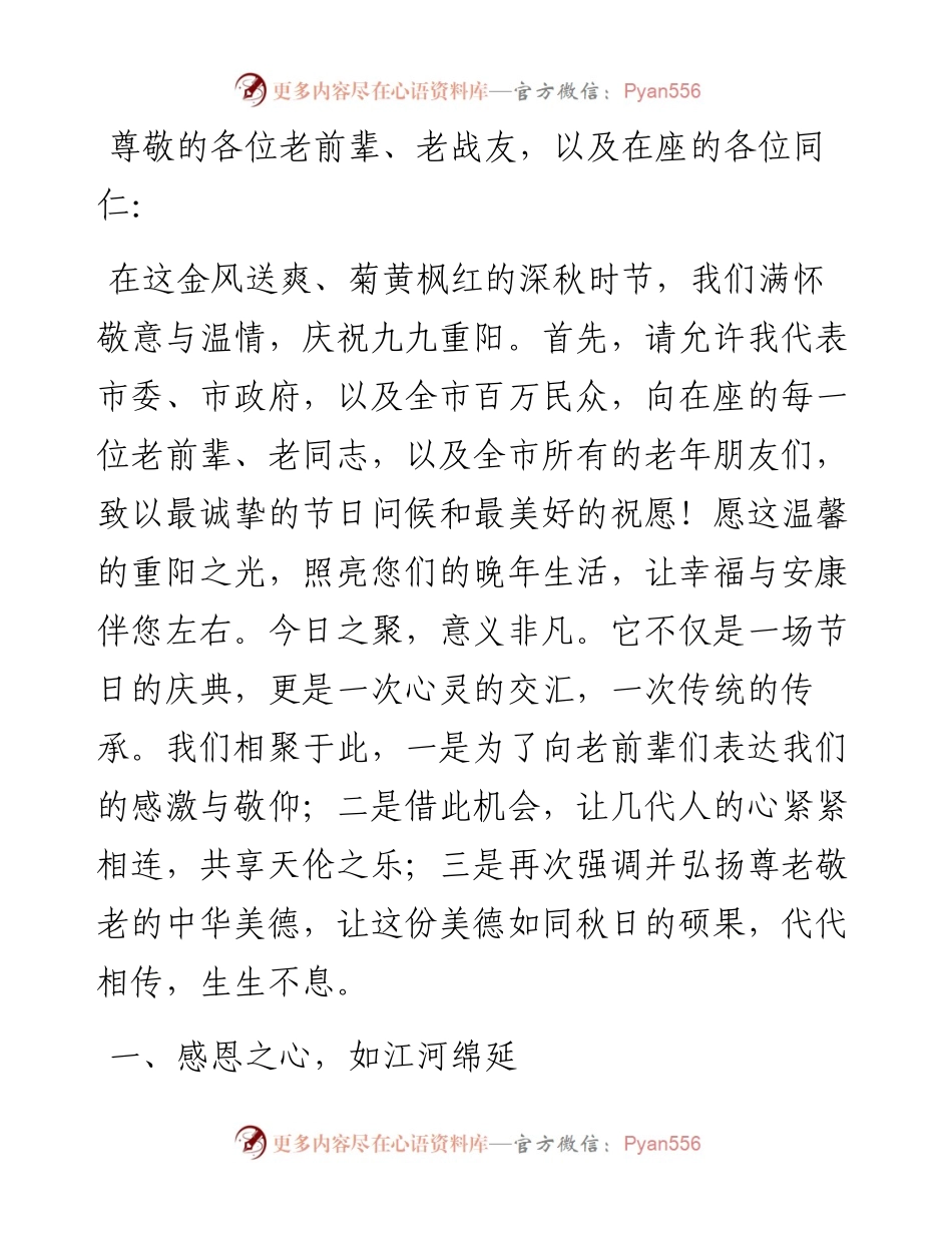 在市级重阳节座谈会上的致辞发言.docx_第1页