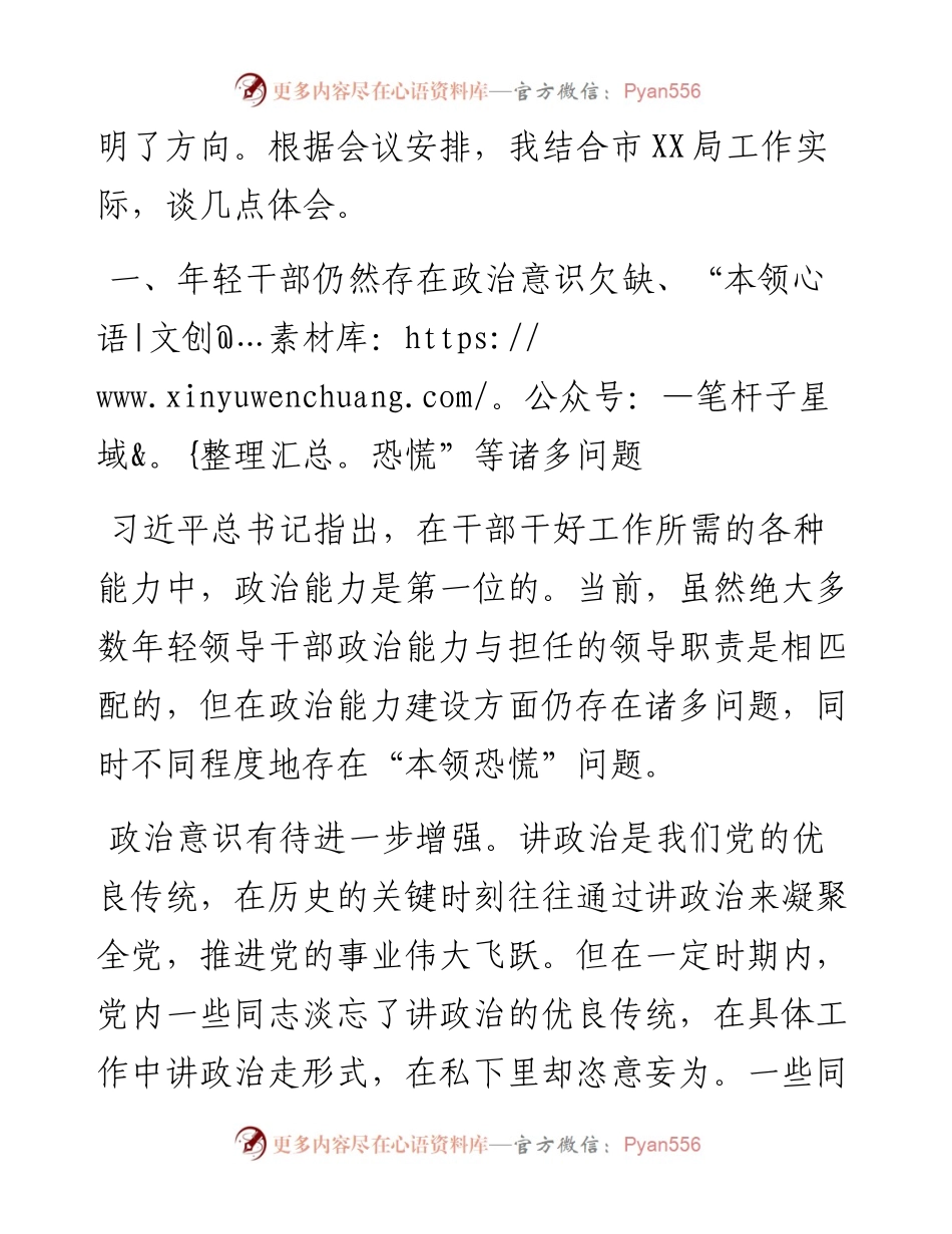 在年轻干部工作座谈会上的发言材料.docx_第2页