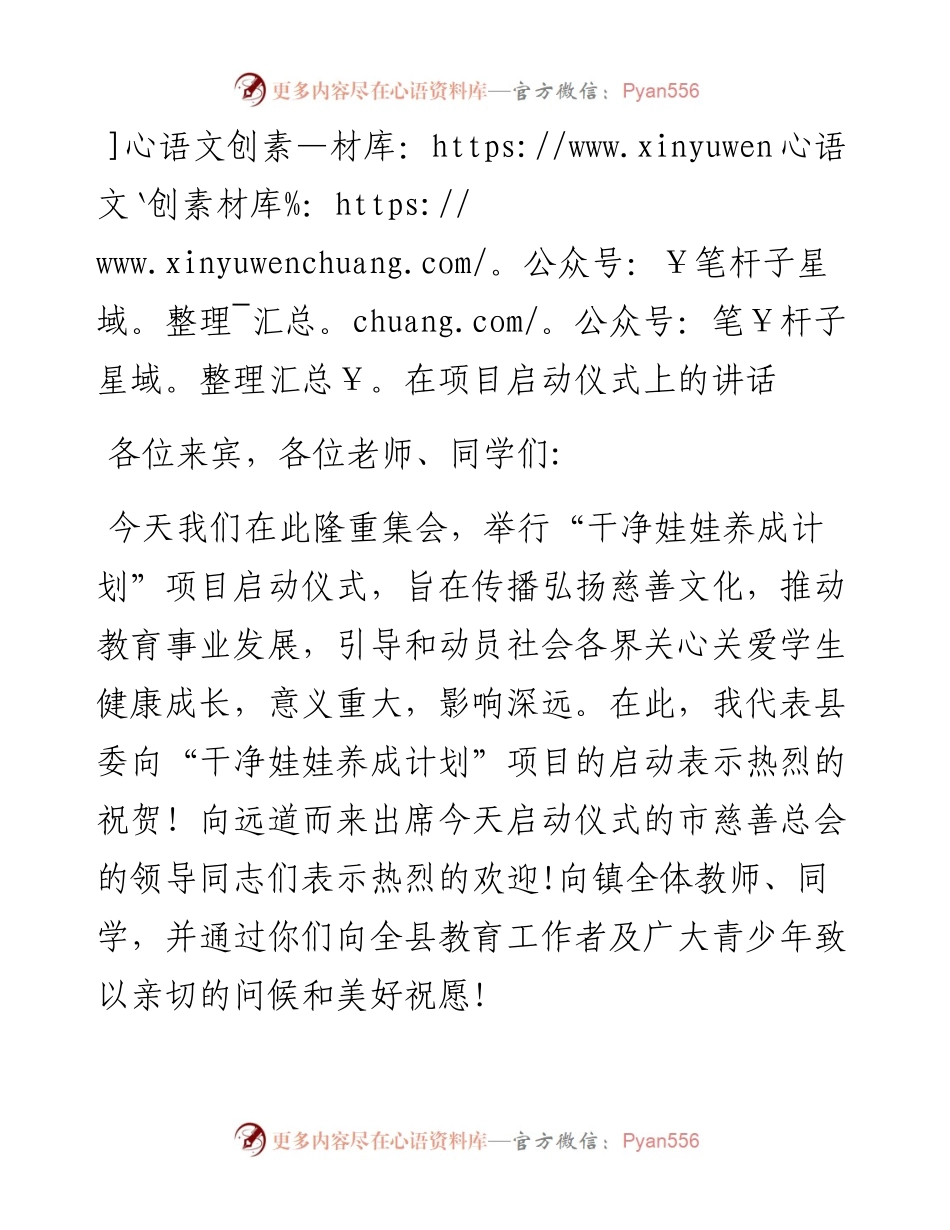 在项目启动仪式上的讲话.docx_第1页