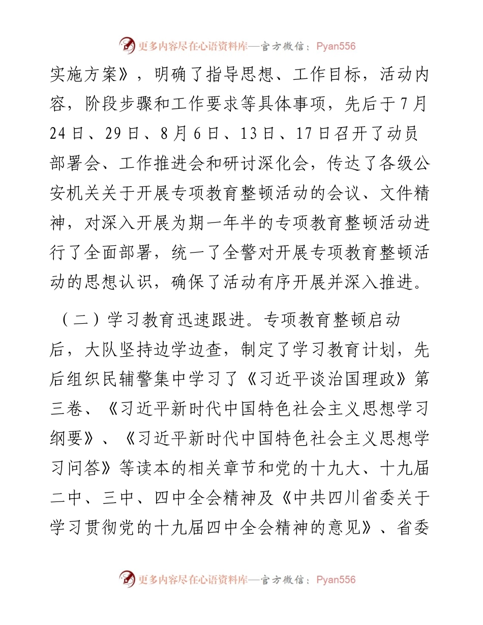 坚持政治建警全面从严治警教育整顿调研报告.docx_第2页