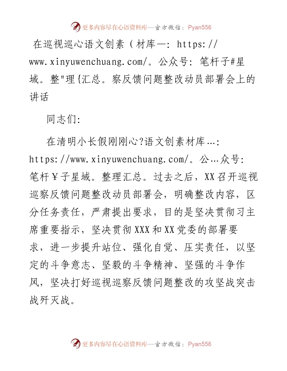 巡视巡查整改相关材料.docx_第1页