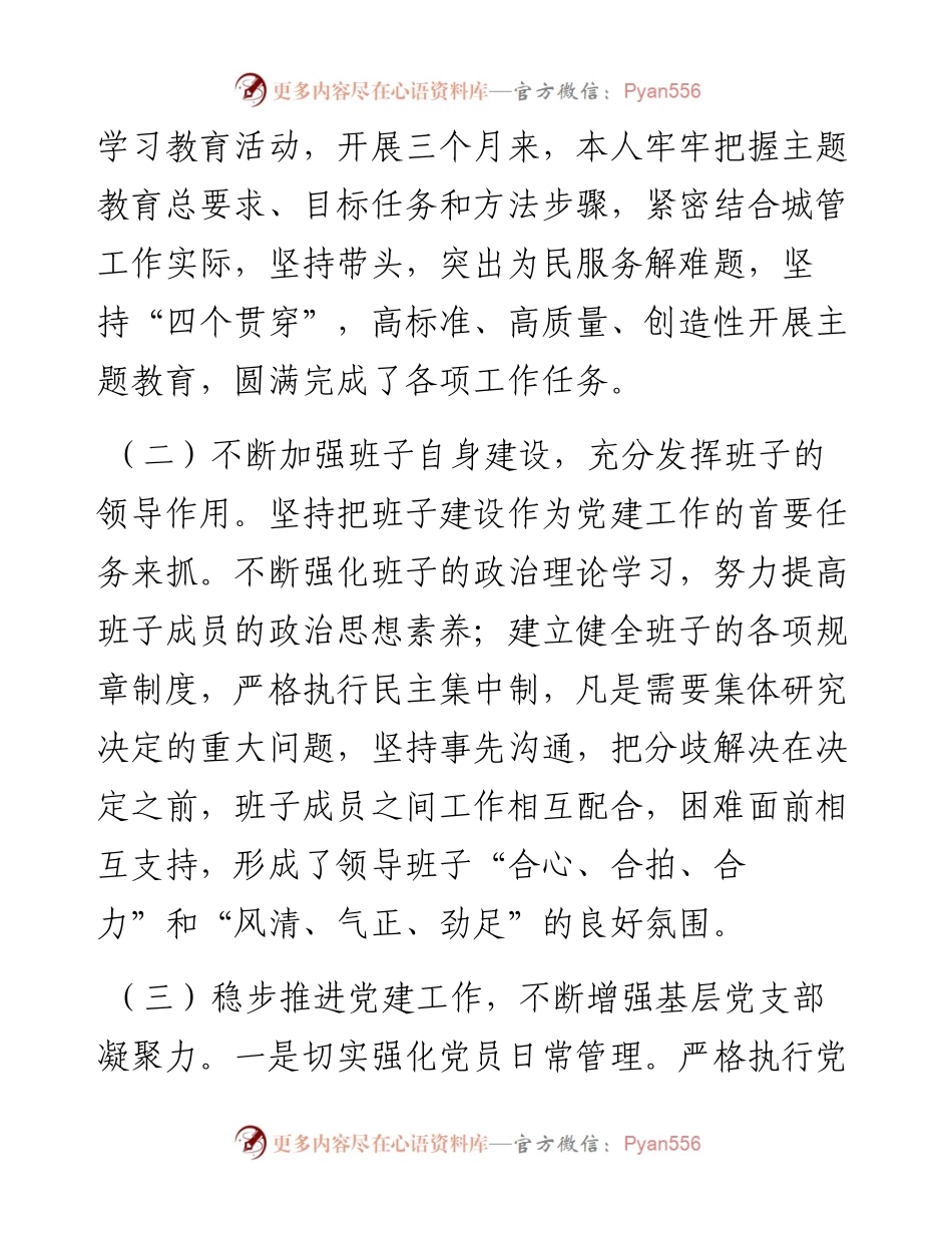 城管局党总支书记书记抓基层党建工作述职报告.docx_第2页